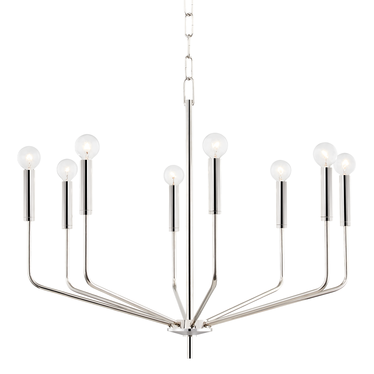 Bailey Chandelier LIGHTING - chandelier Hudson Valley Lighting 30"W x 24.75"H Polished Nickel