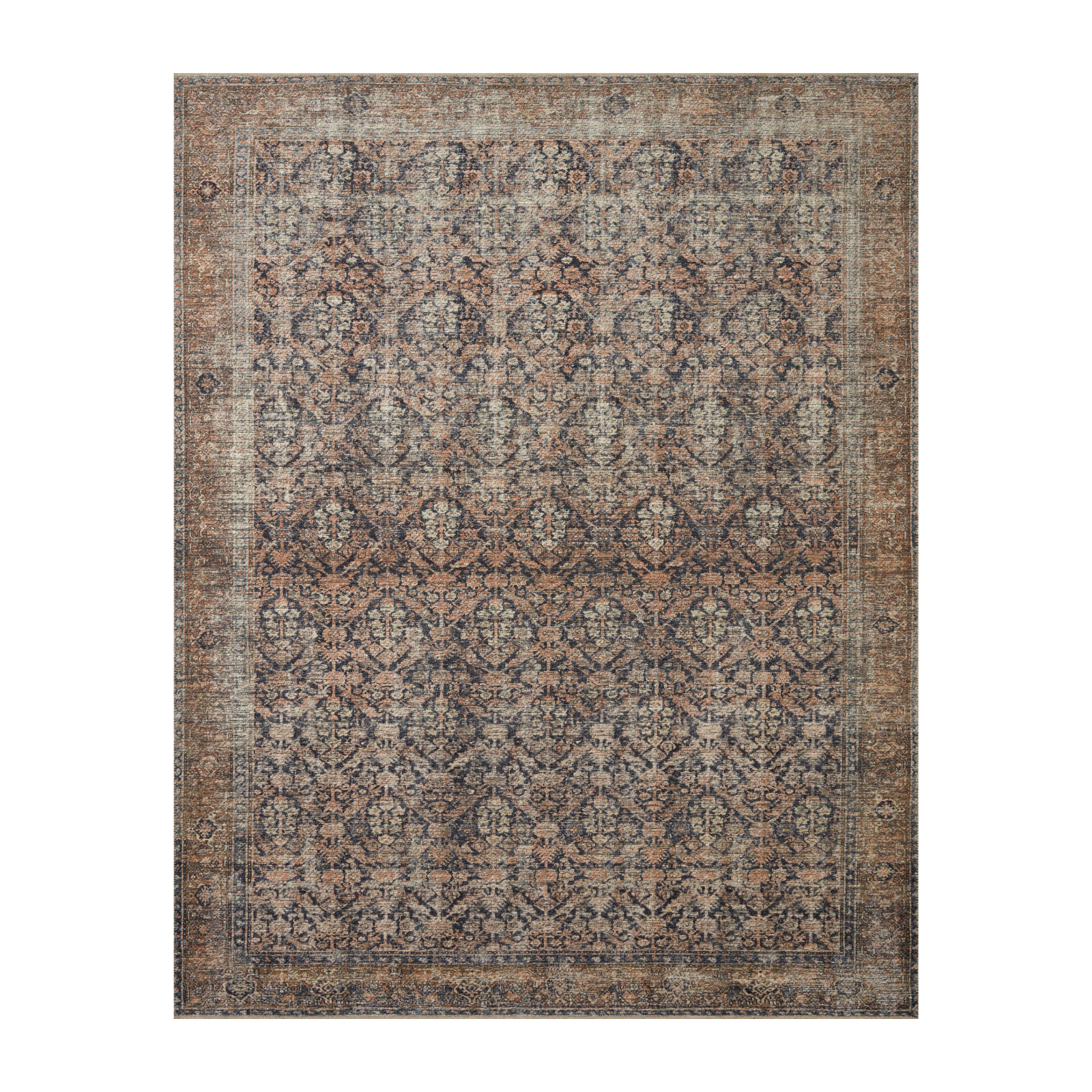 Amber Lewis x Loloi Billie Ink / Salmon Rug 0-patterned rugs Loloi