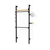 Gus* Modern Branch 1 - Wardrobe Unit 19 - FURNITURE - office storage Gus Black Uprights Black Brackets Blonde Shelves