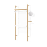 Gus* Modern Branch 1 - Wardrobe Unit 19 - FURNITURE - office storage Gus Blonde Uprights White Brackets Blonde Shelves