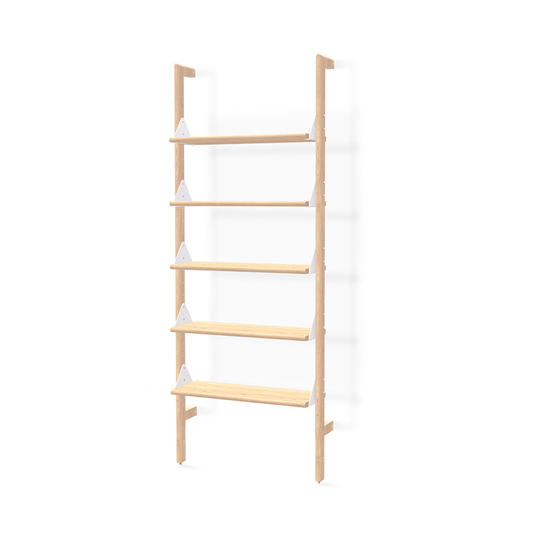Gus* Modern Branch 1 - Shelving Unit 19 - FURNITURE - office storage GUS Blonde Uprights White Brackets Blonde Shelves