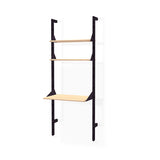 Gus* Modern Branch 1 - Desk Shelving Unit 19 - FURNITURE - office storage Gus Black Uprights Black Brackets Blonde Shelves