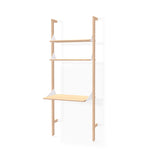 Gus* Modern Branch 1 - Desk Shelving Unit 19 - FURNITURE - office storage Gus Blonde Uprights White Brackets Blonde Shelves
