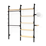 Gus* Modern Branch 2 - Display Unit 19 - FURNITURE - office storage Gus Black Uprights Black Brackets Blonde Shelves