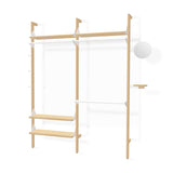 Gus* Modern Branch 2 - Wardrobe Unit 19 - FURNITURE - office storage Gus Blonde Uprights White Brackets Blonde Shelves