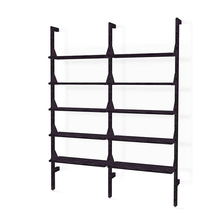 Gus* Modern Branch 2 - Shelving Unit 19 - FURNITURE - office storage Gus Black Uprights Black Brackets Black Shelves