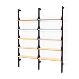 Gus* Modern Branch 2 - Shelving Unit 19 - FURNITURE - office storage Gus Black Uprights Black Brackets Blonde Shelves