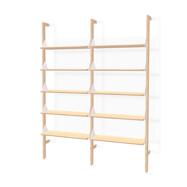 Gus* Modern Branch 2 - Shelving Unit 19 - FURNITURE - office storage Gus Blonde Uprights White Brackets Blonde Shelves