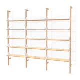 Gus* Modern Branch 3 - Shelving Unit 19 - FURNITURE - office storage Gus Blonde Uprights White Brackets Blonde Shelves