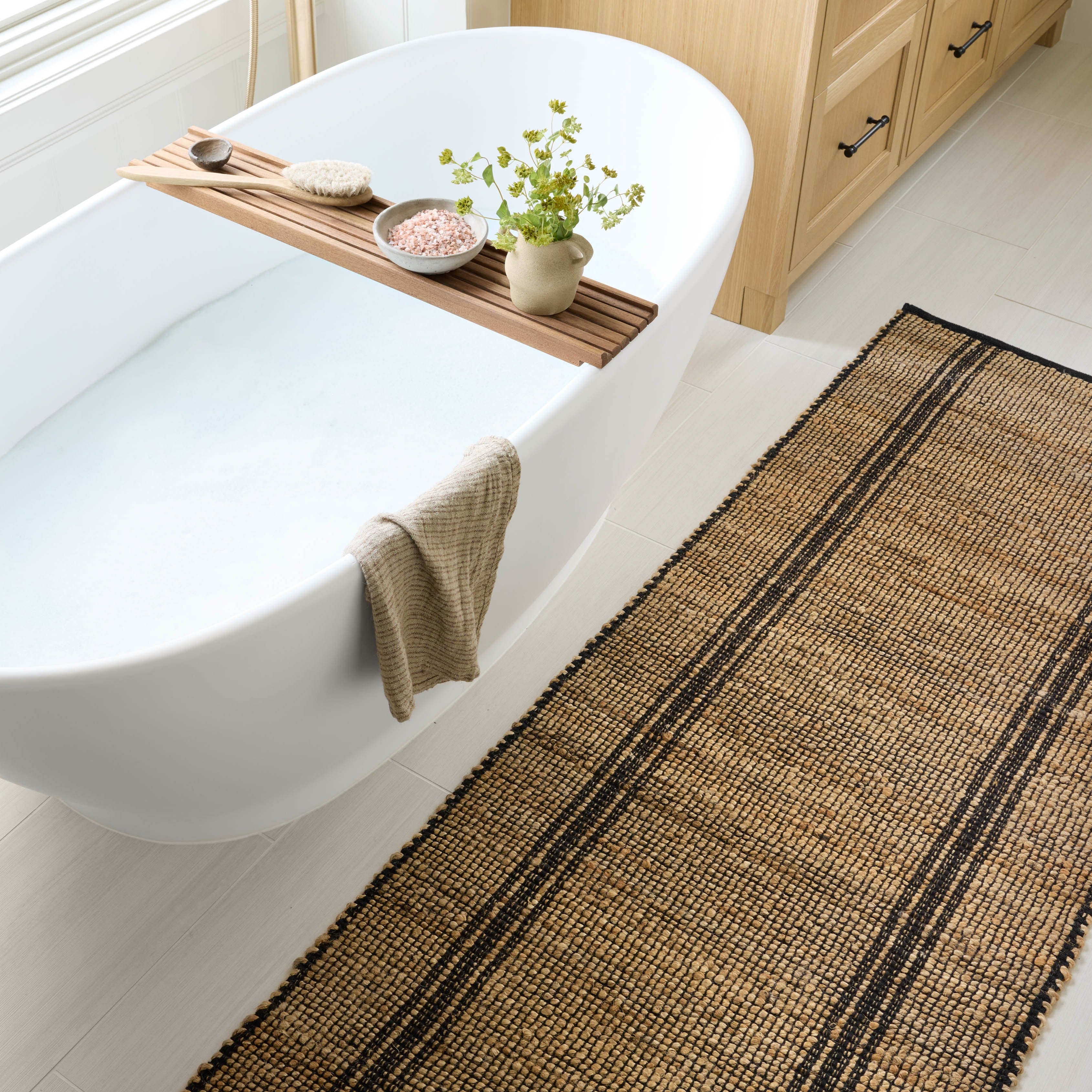 Angela Rose x Loloi Colton Natural/ Black Rug 0-RUGS Loloi