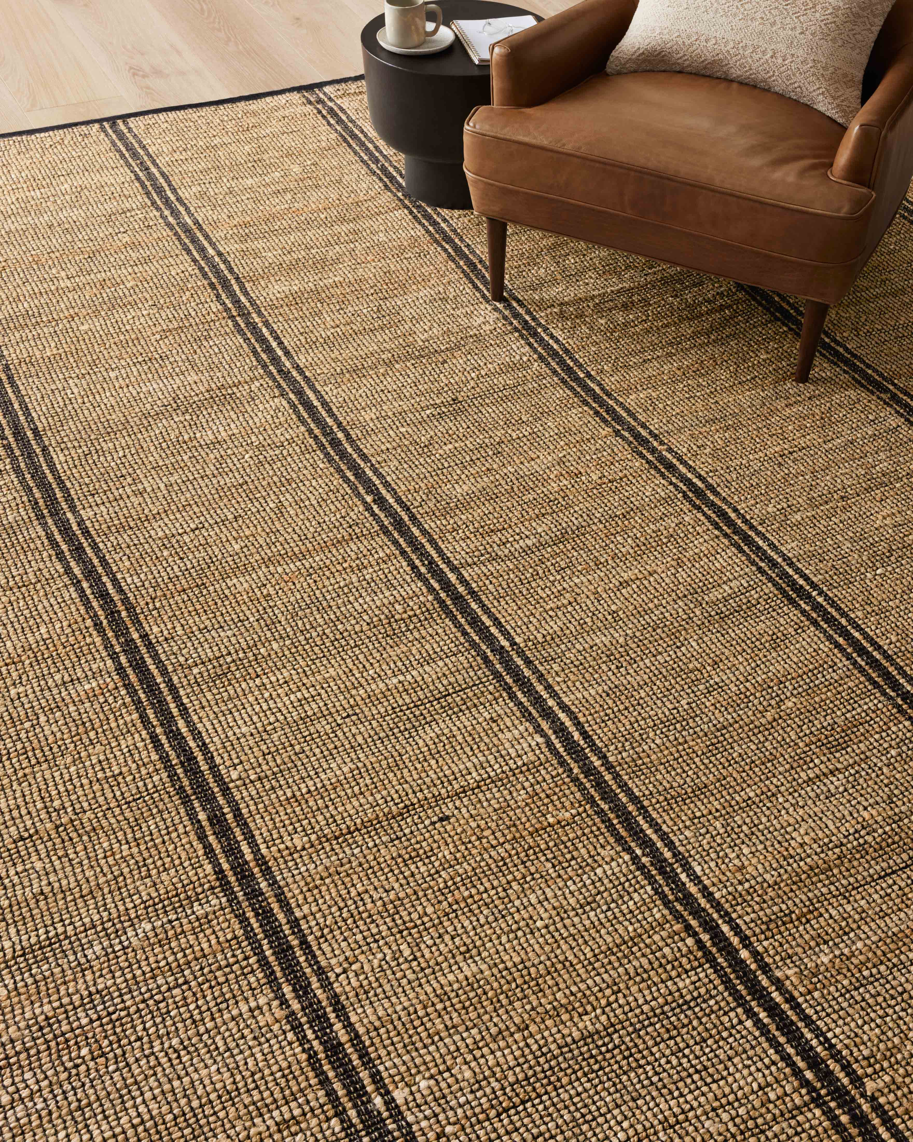 Angela Rose x Loloi Colton Natural/ Black Rug 0-RUGS Loloi