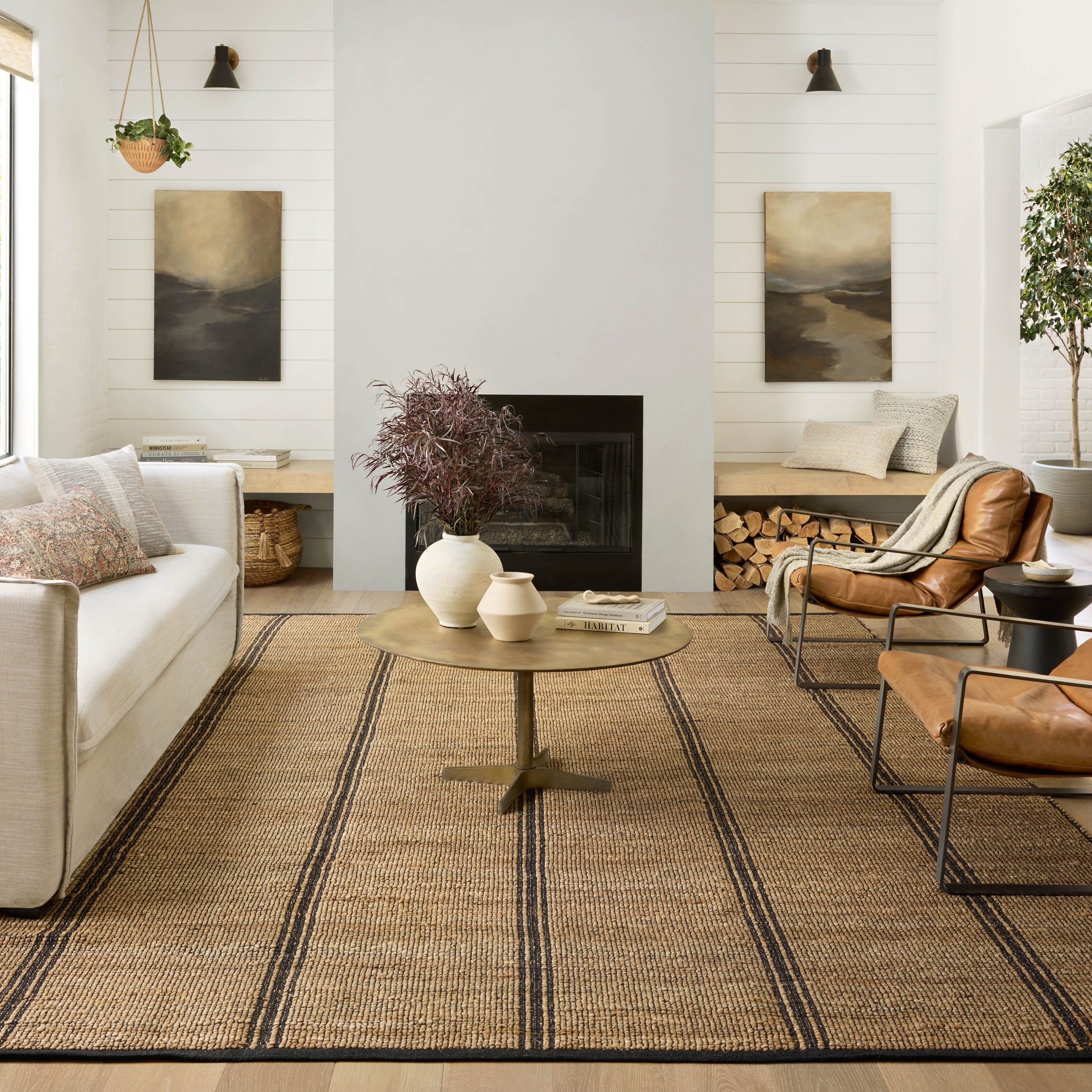 Angela Rose x Loloi Colton Natural/ Black Rug 0-RUGS Loloi