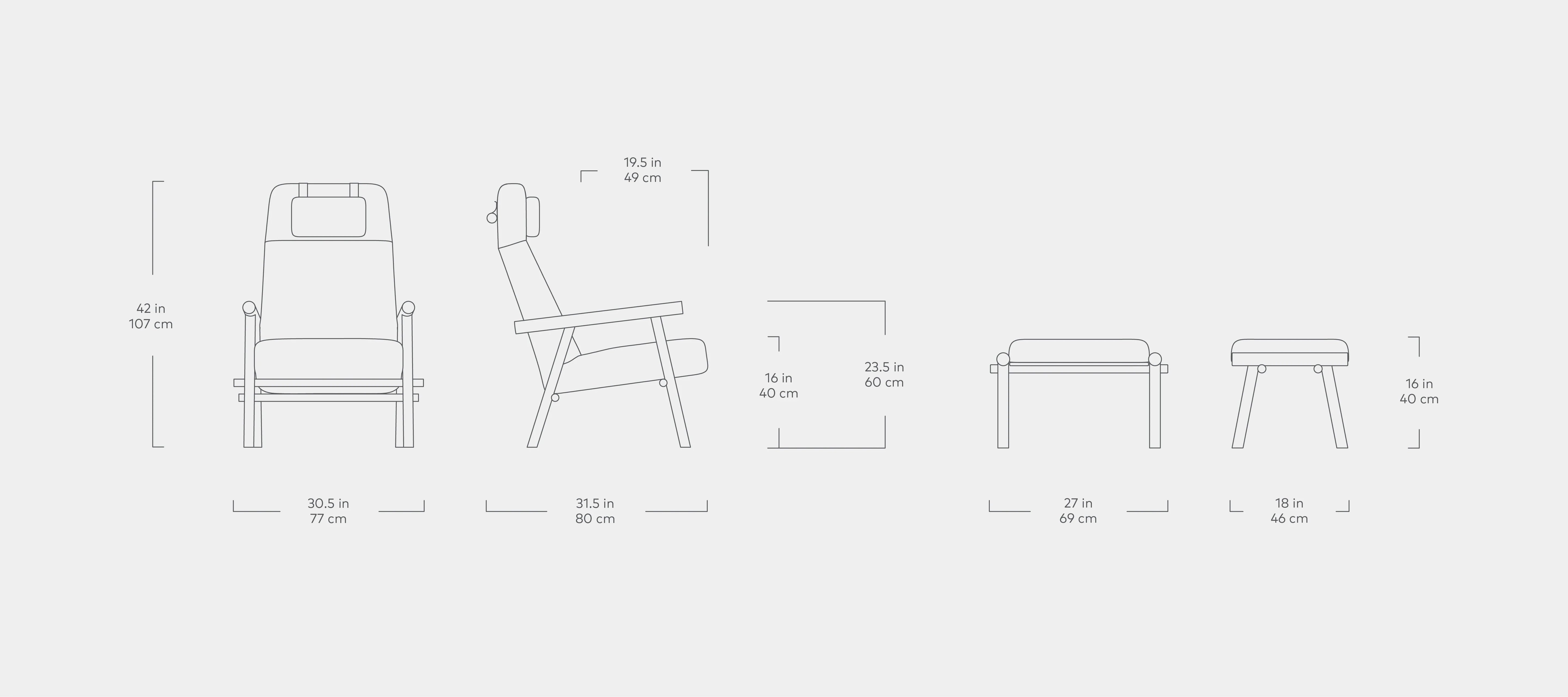 Gus* Modern Labrador Chair & Ottoman 3 - FURNITURE - chair Gus