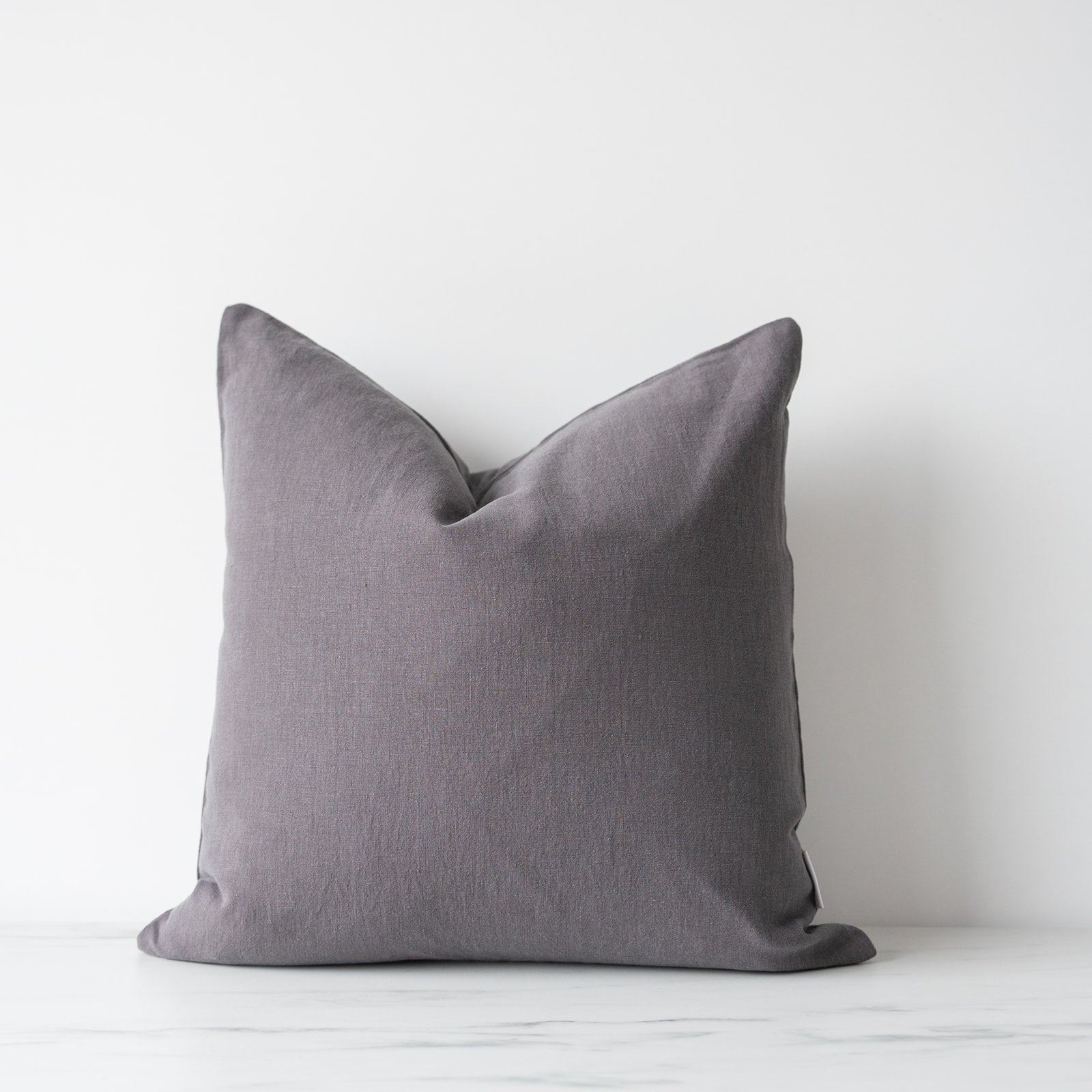 Charcoal Linen Pillow Cover 1 - PILLOWS - linen - neutral Rug & Weave Pillows 20" x 20"