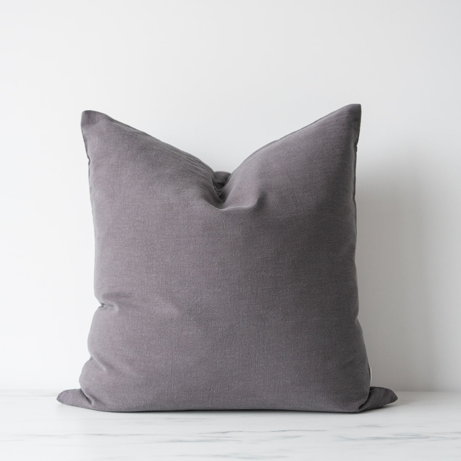 Charcoal Linen Pillow Cover 1 - PILLOWS - linen - neutral Rug & Weave Pillows 22" x 22"