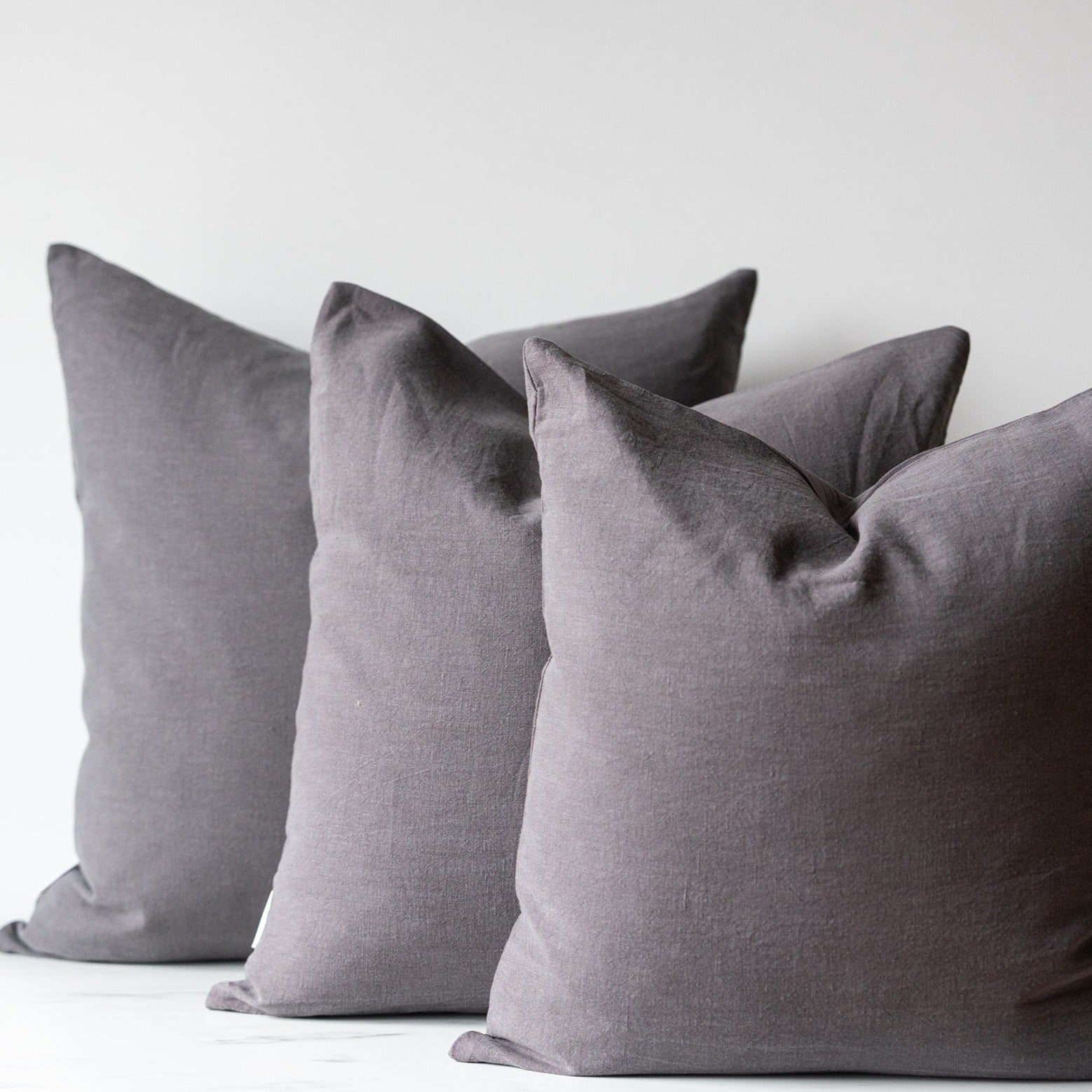 Charcoal Linen Pillow Cover 1 - PILLOWS - linen - neutral Rug & Weave Pillows