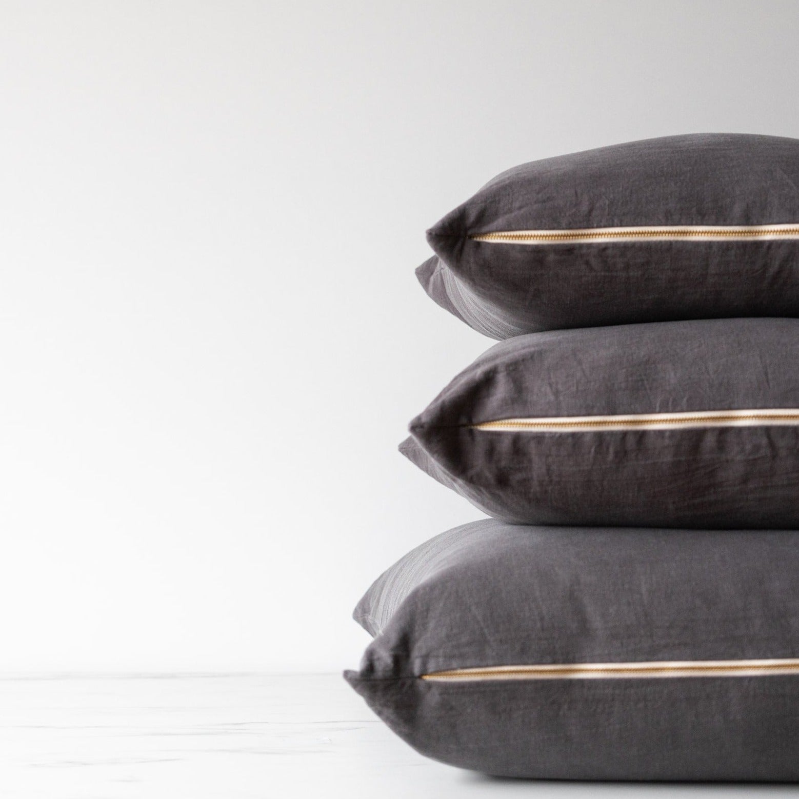 Charcoal Linen Pillow Cover 1 - PILLOWS - linen - neutral Rug & Weave Pillows