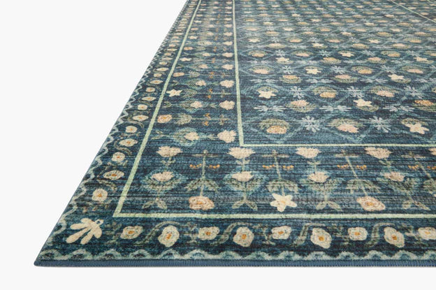 Rifle Paper Co. X Loloi/ Eden Lattice Indigo Rug 0-RUGS-patterned Loloi