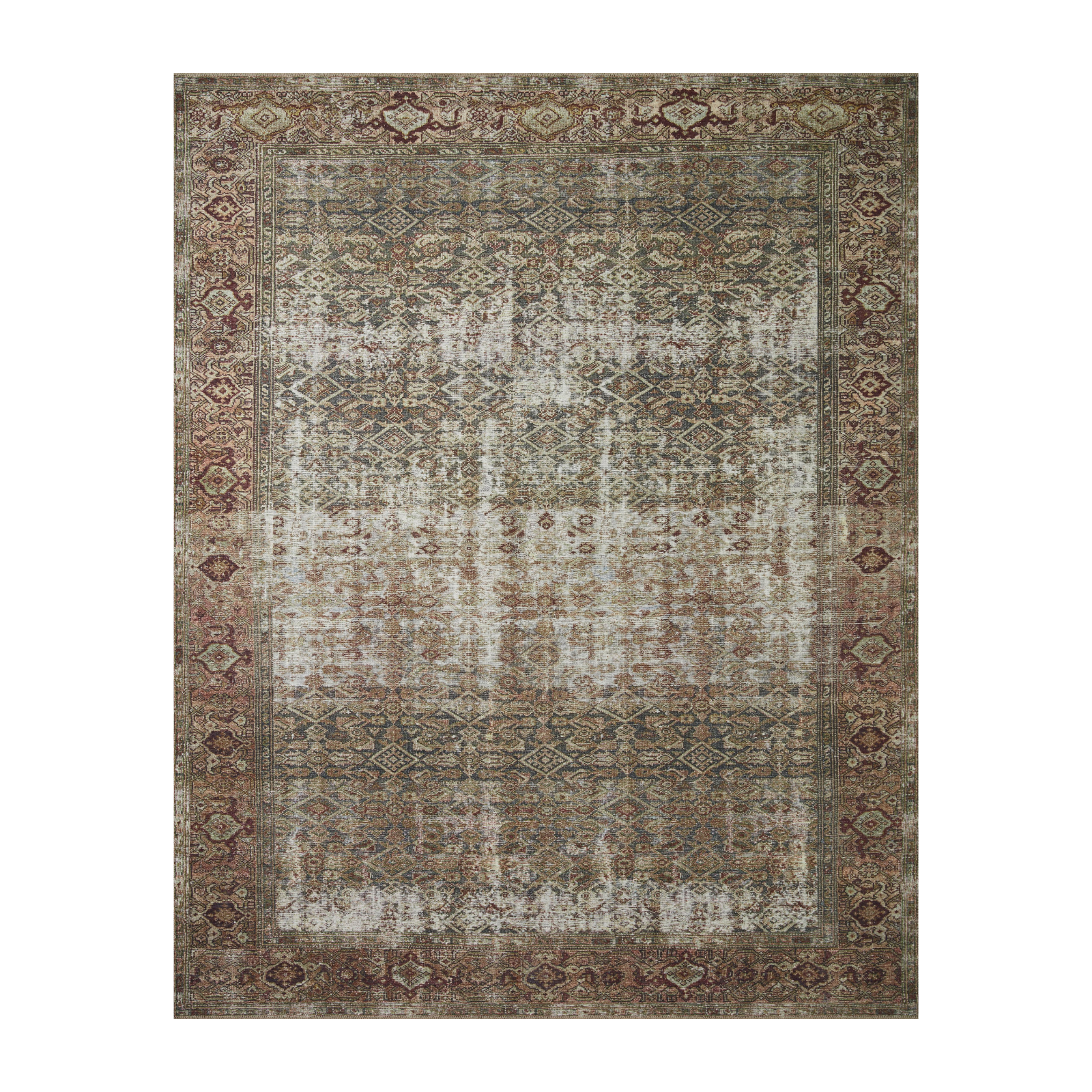 Amber Lewis x Loloi Georgie Moss / Salmon Rug 0-patterned rugs Loloi