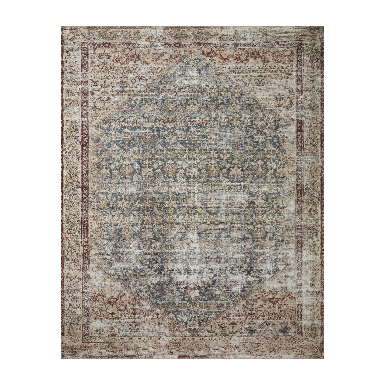 Amber Lewis x Loloi Georgie Teal / Antique Rug 0-patterned rugs Loloi