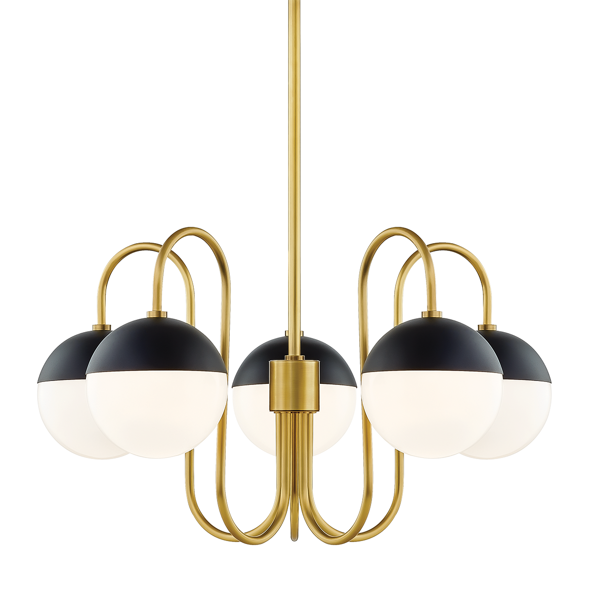 Renee Chandelier LIGHTING - chandelier Hudson Valley Lighting Aged Brass