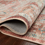 Loloi Heidi Terracotta / Aqua Rug 1-RUGS-patterned Loloi