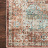 Loloi Heidi Terracotta / Aqua Rug 1-RUGS-patterned Loloi