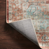 Loloi Heidi Terracotta / Aqua Rug 1-RUGS-patterned Loloi