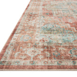 Loloi Heidi Terracotta / Aqua Rug 1-RUGS-patterned Loloi