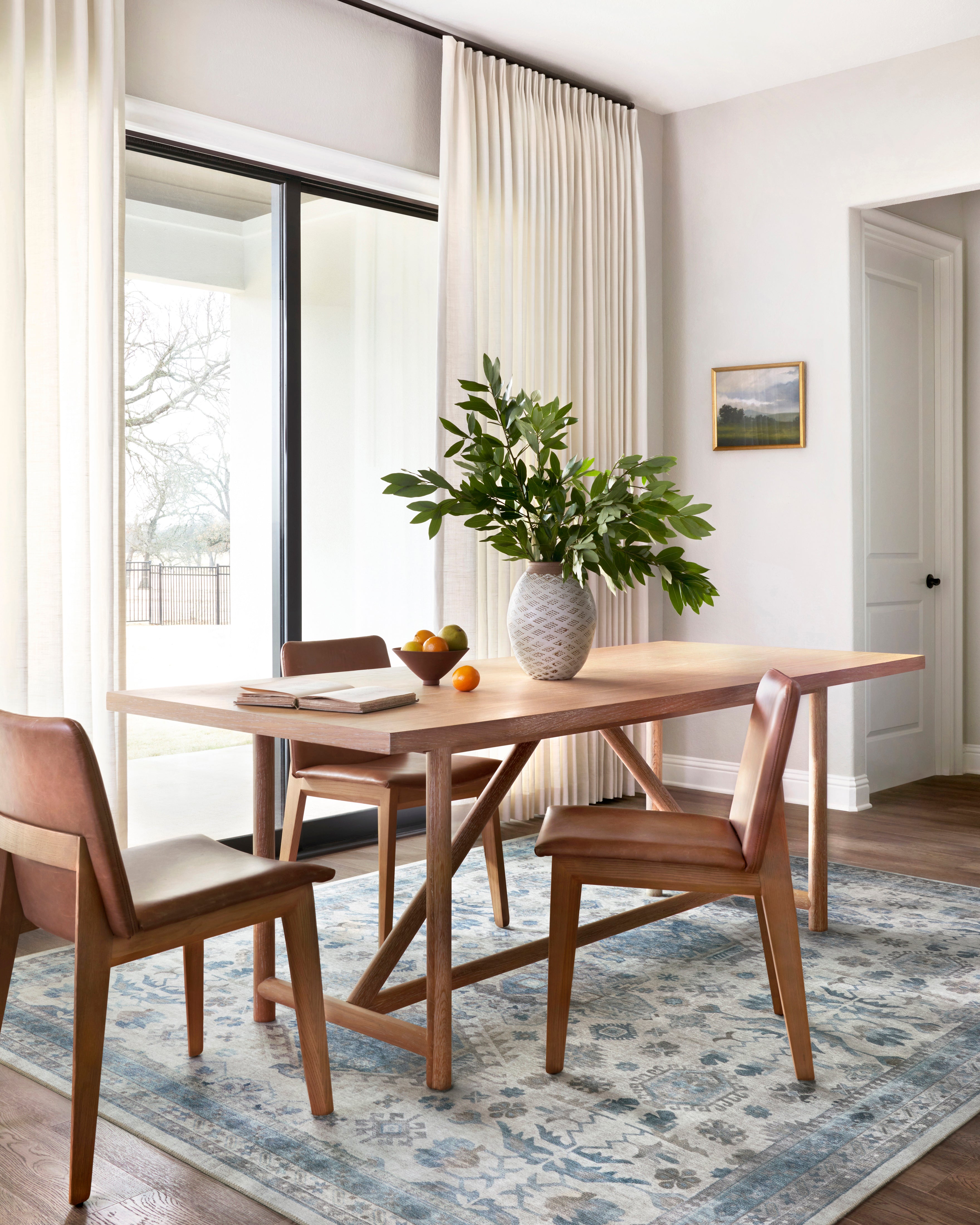 Loloi Heidi Ivory / Ocean Rug 1-RUGS-patterned Loloi