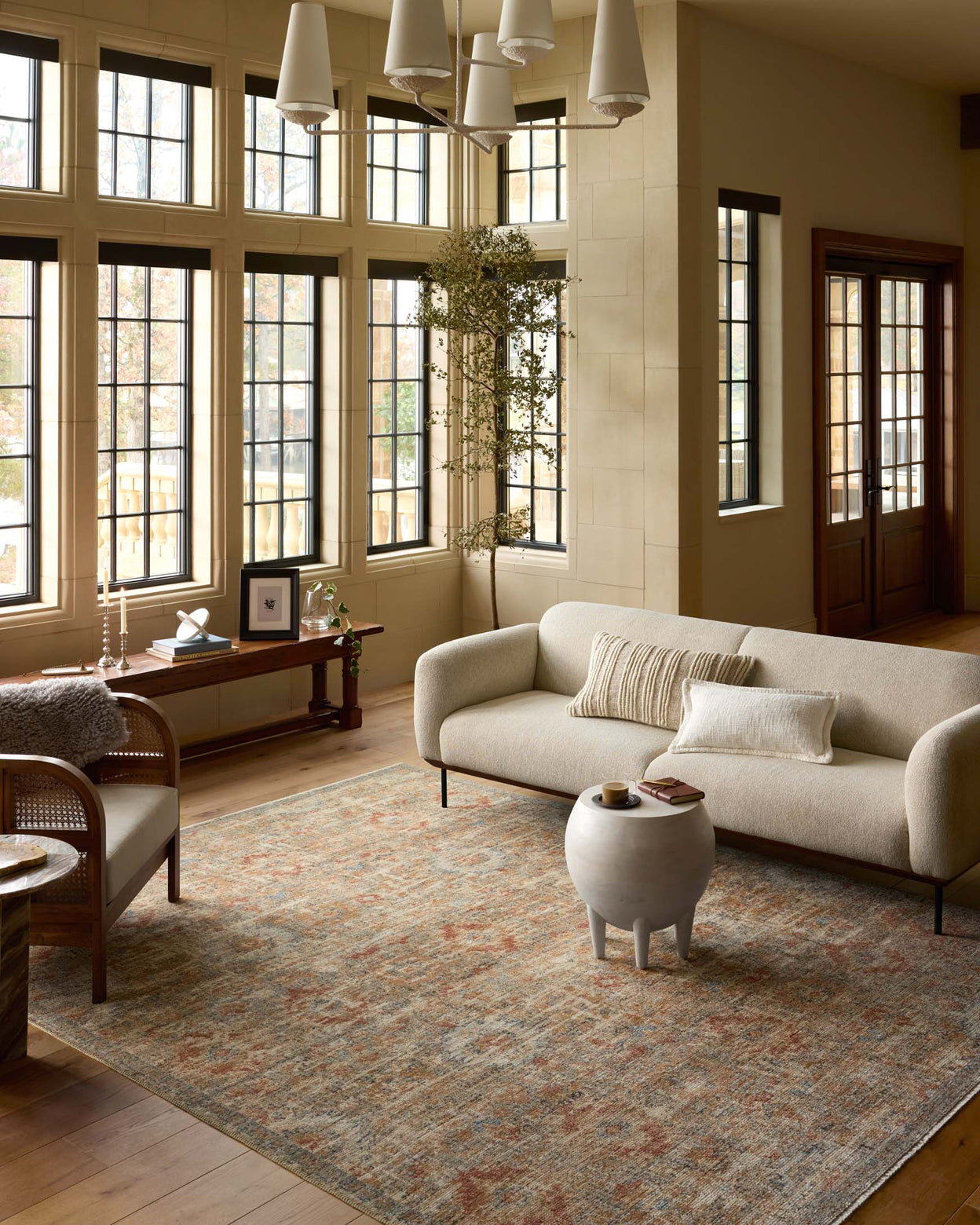 Loloi Heritage Grey / Sunset Rug 0-RUGS-patterned Loloi
