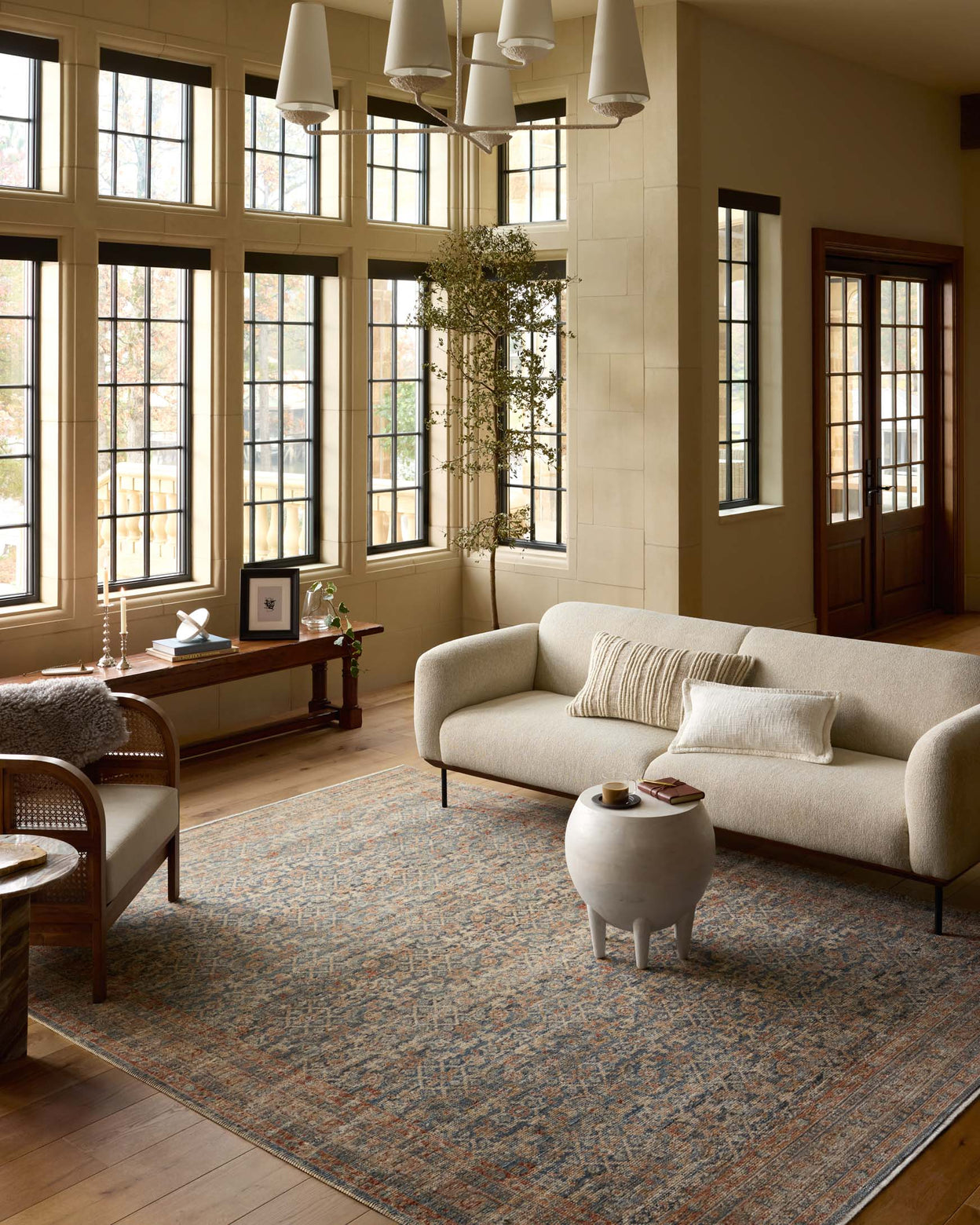 Loloi Heritage Blue / Rust Rug 0-RUGS-patterned Loloi