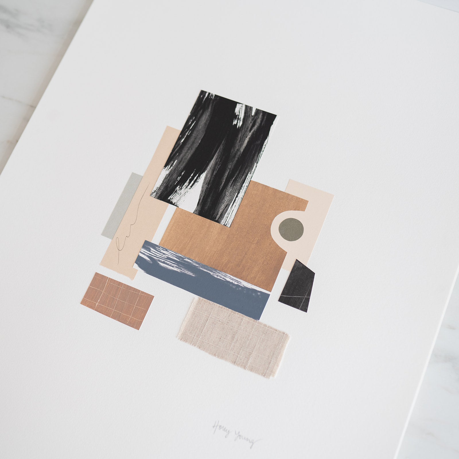 "Beneath the Surface" Original Collage by Holly Young ARTWORK - collage Holly Young