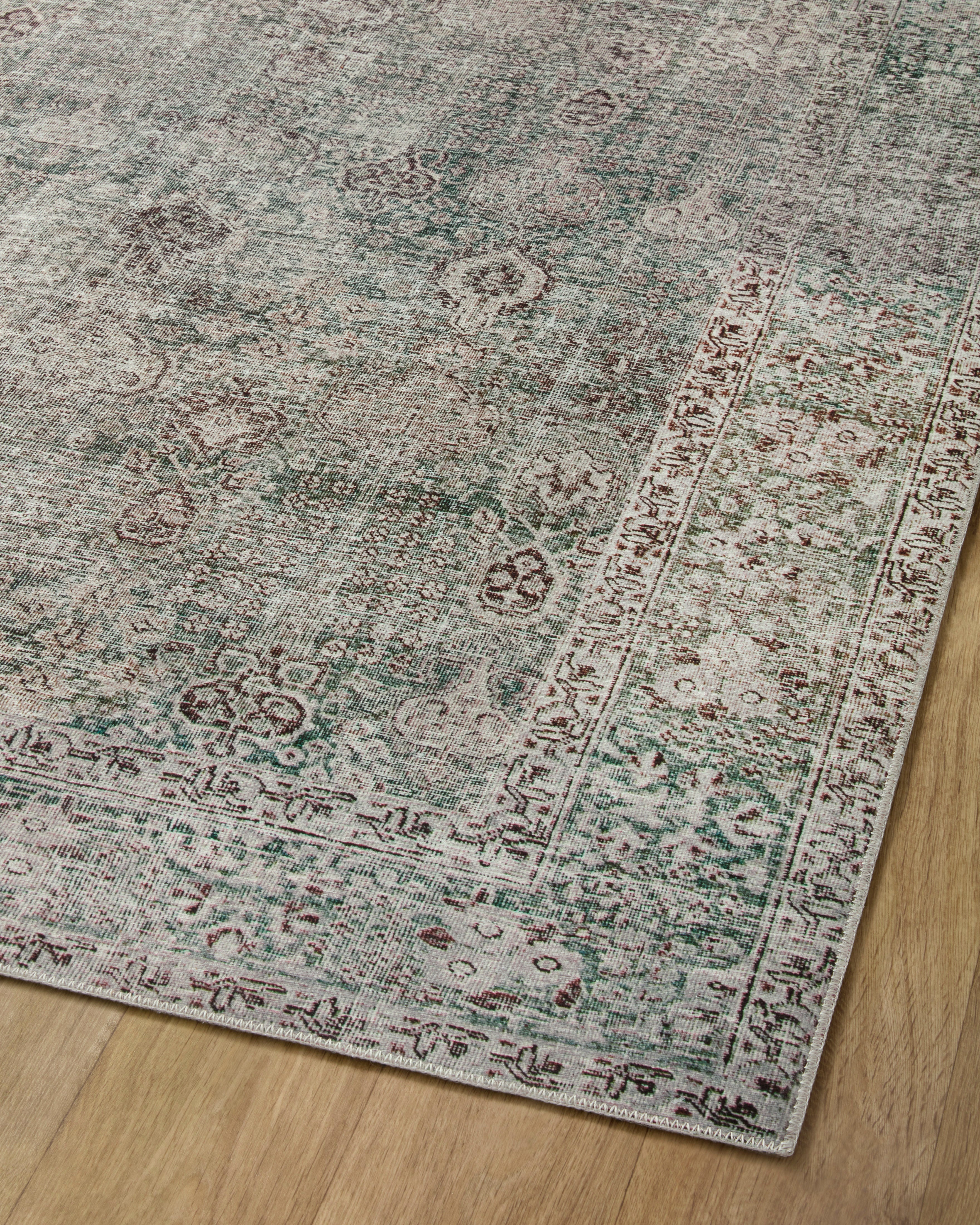 Chris Loves Julia x Loloi Jules Emerald / Antique Ivory Rug 0-patterned Loloi