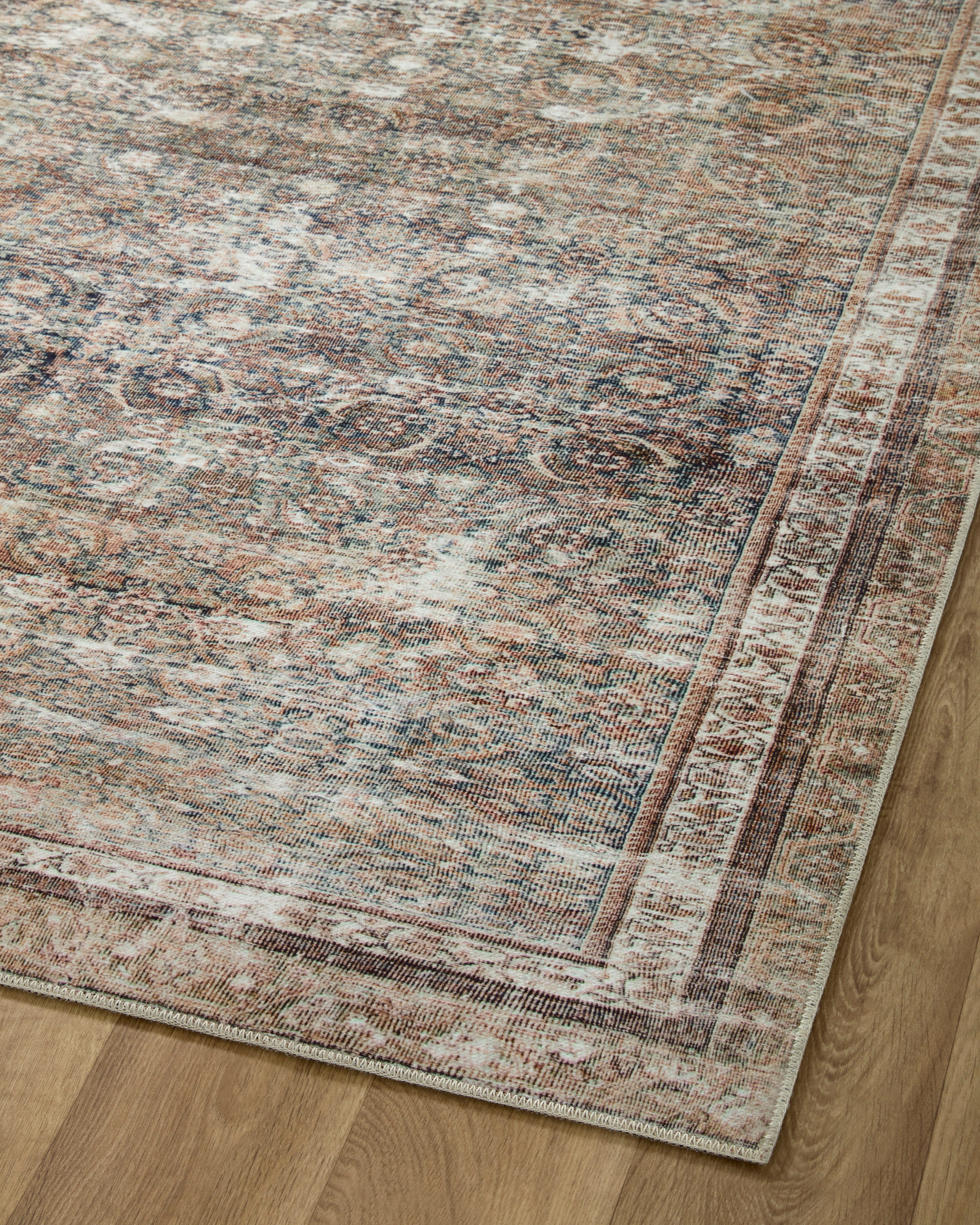 Chris Loves Julia x Loloi Jules Ink / Terracotta Rug 0-patterned rugs Loloi