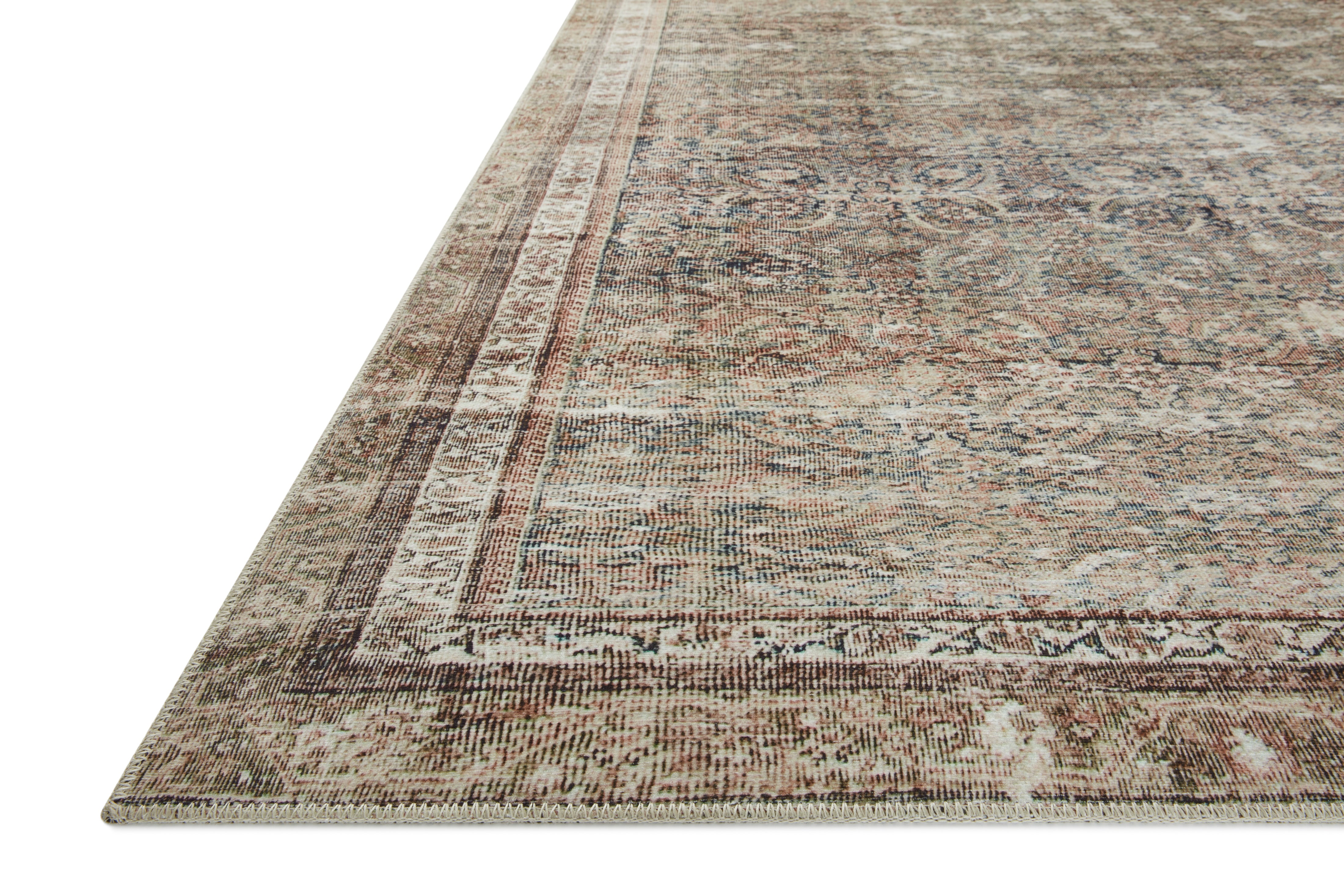 Chris Loves Julia x Loloi Jules Ink / Terracotta Rug 0-patterned rugs Loloi