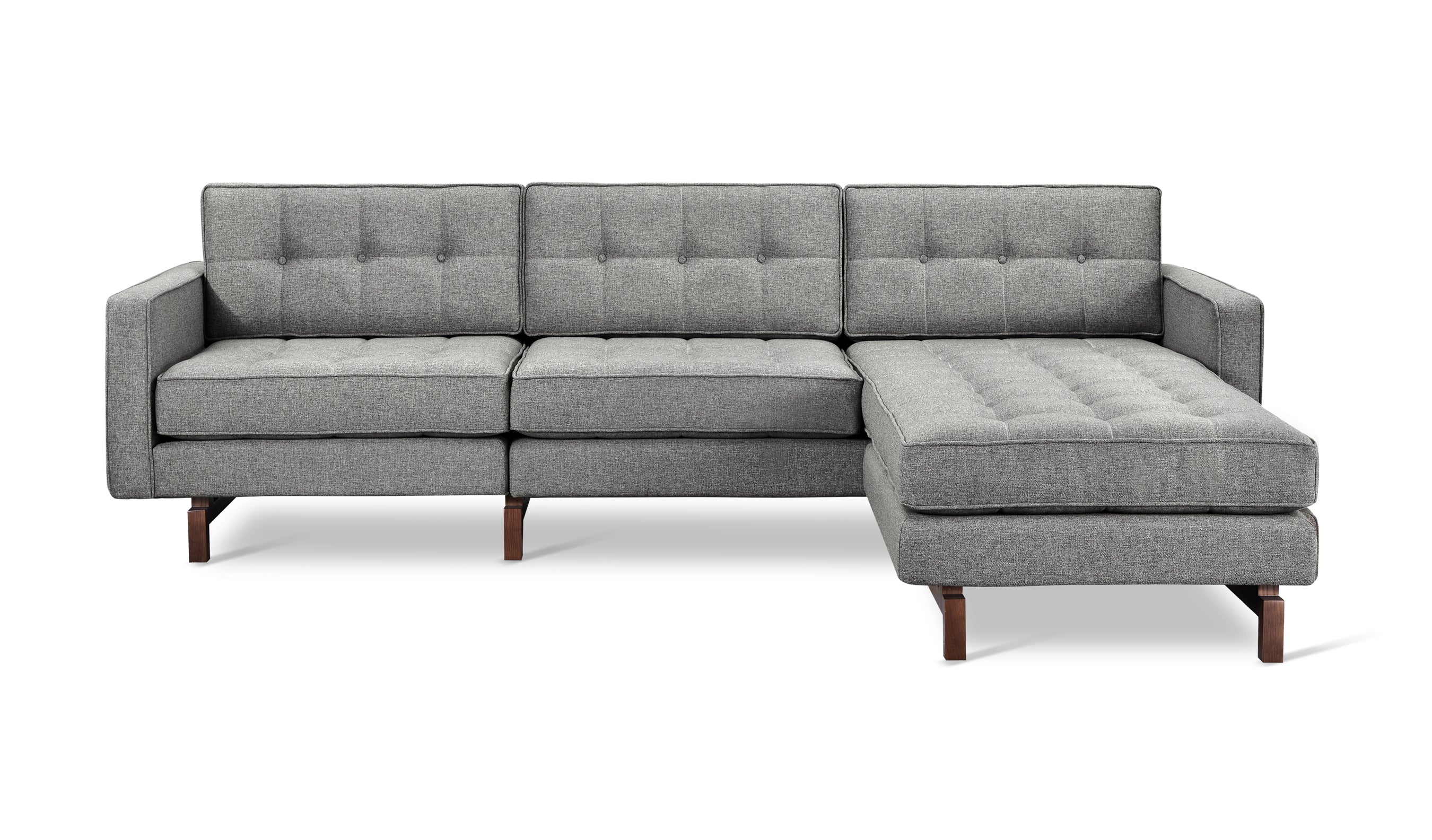 Gus* Modern Jane 2 Bi-Sectional 2 - FURNITURE - sectional Gus Parliament Stone Walnut