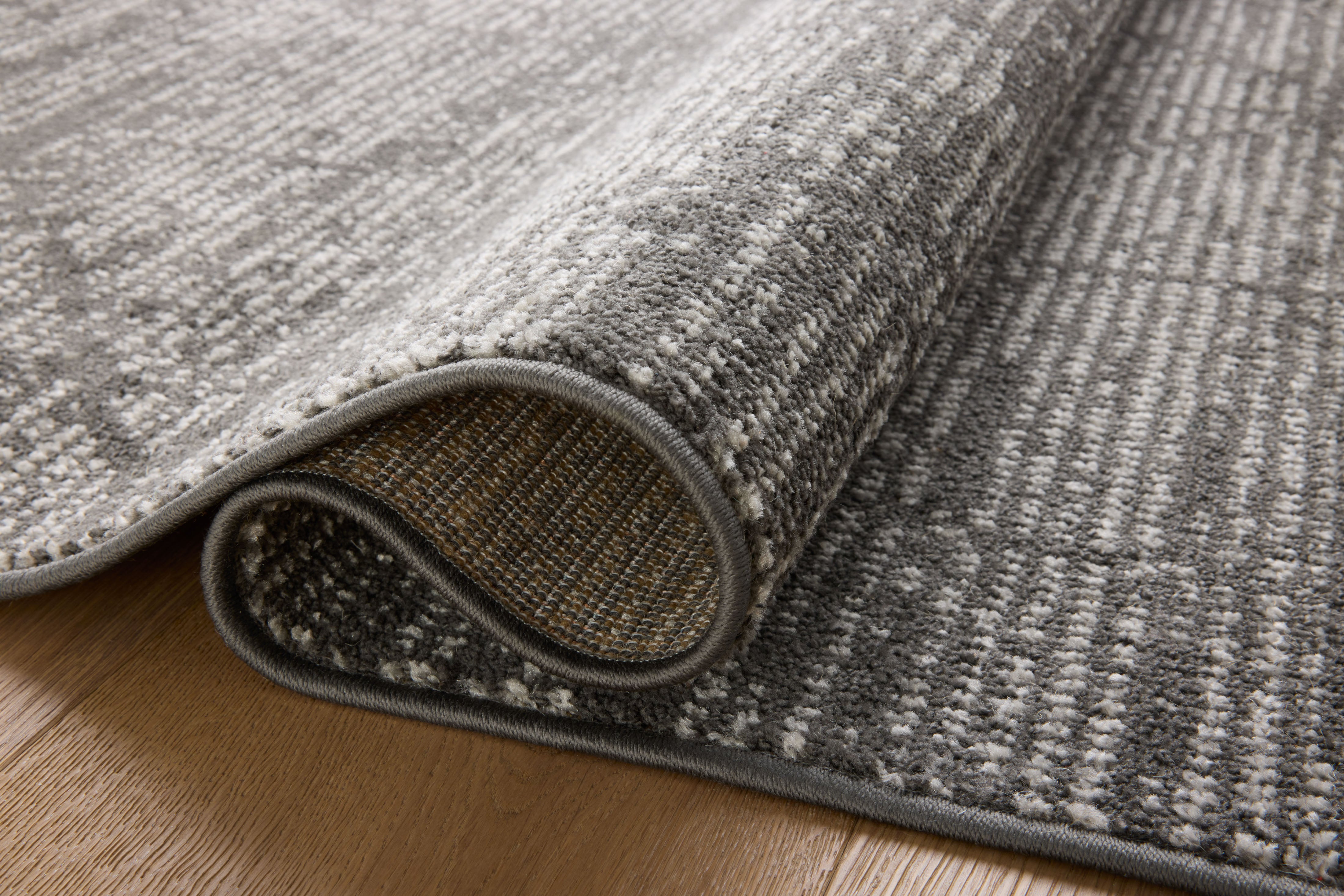 Loloi Kamala Charcoal / Ivory Rug 0-RUGS-patterned Loloi