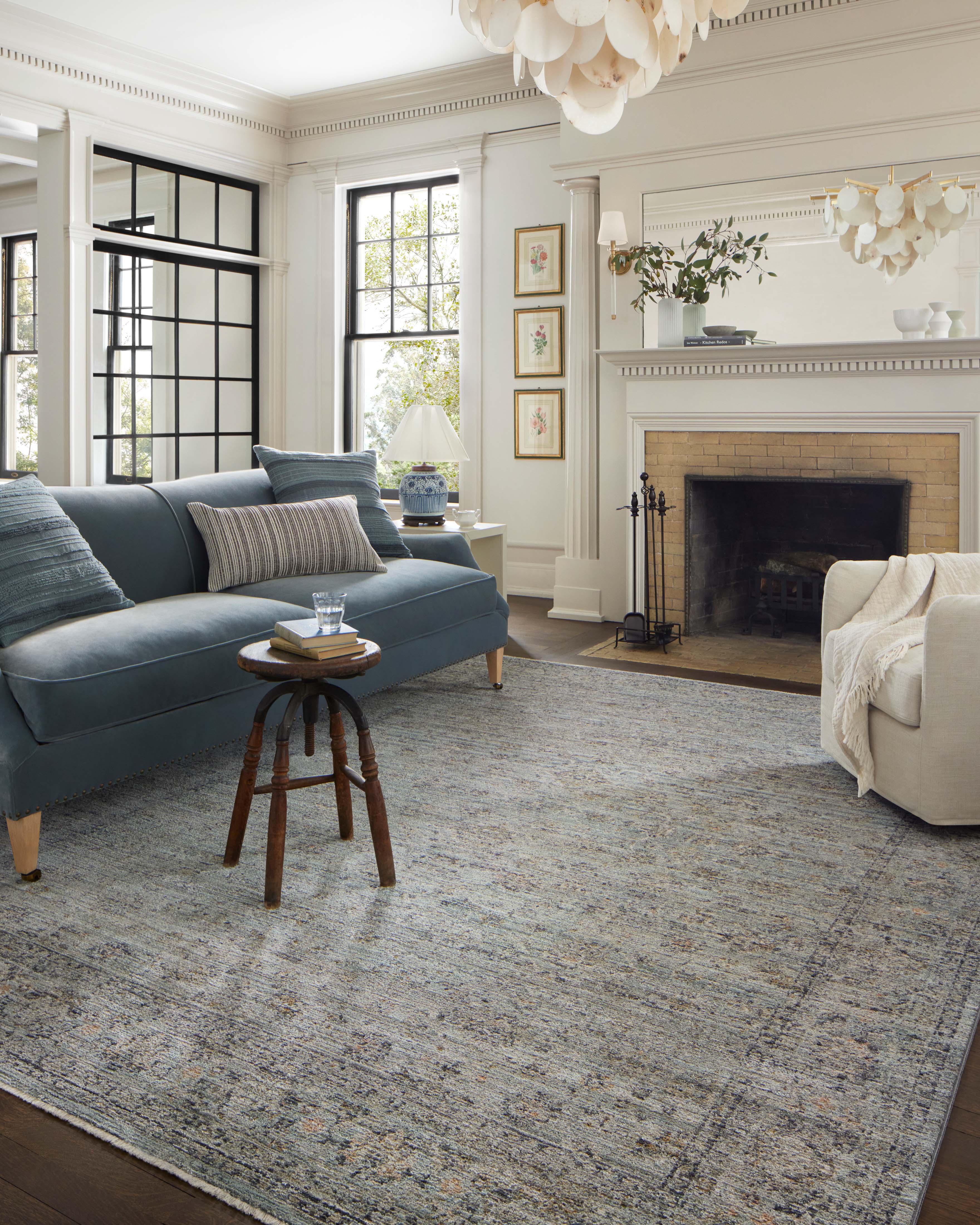 Jean Stoffer x Loloi Katherine Ocean / Gold Rug 0-patterned rugs Loloi