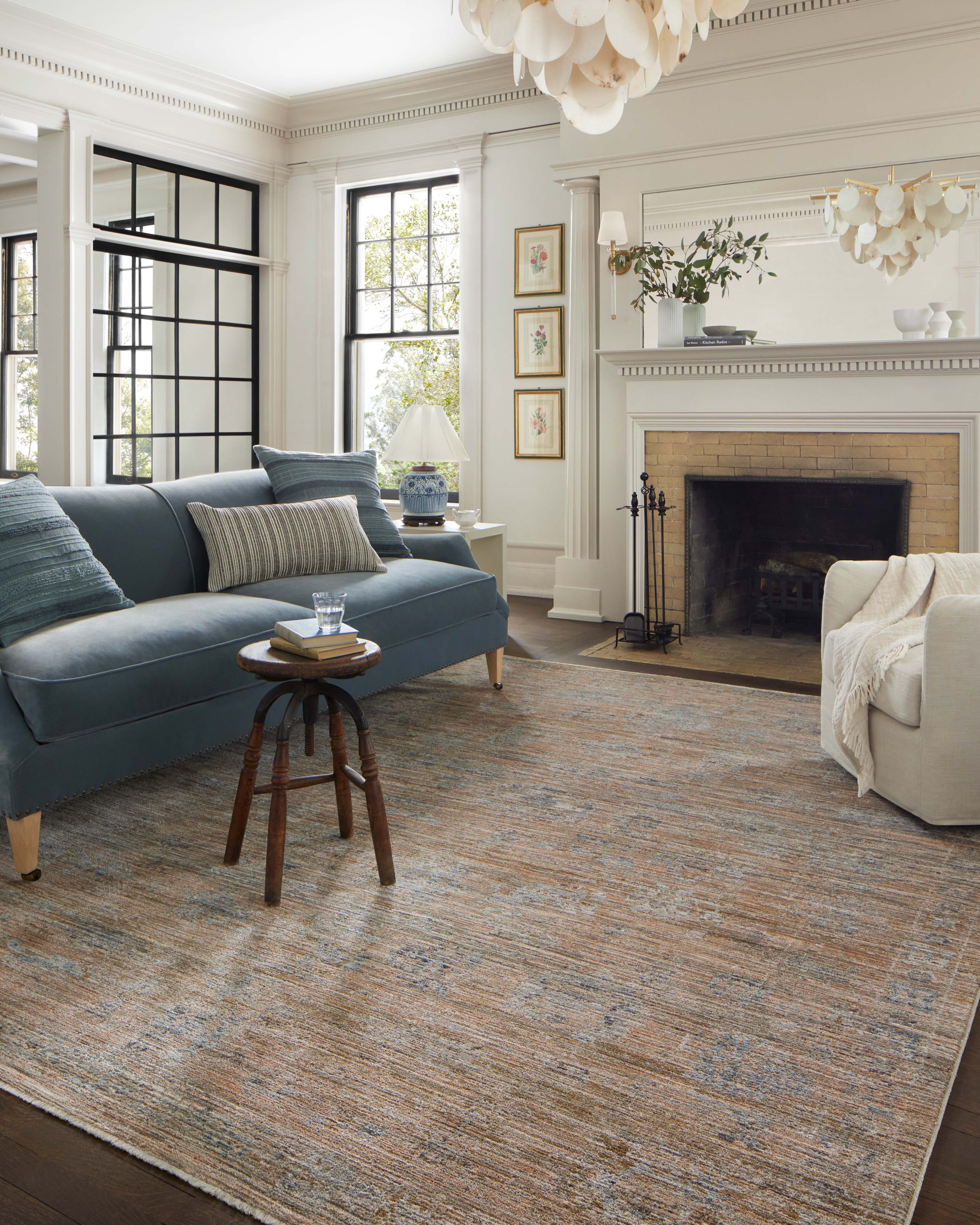 Jean Stoffer x Loloi Katherine Copper / Steel Rug 0-patterned rugs Loloi
