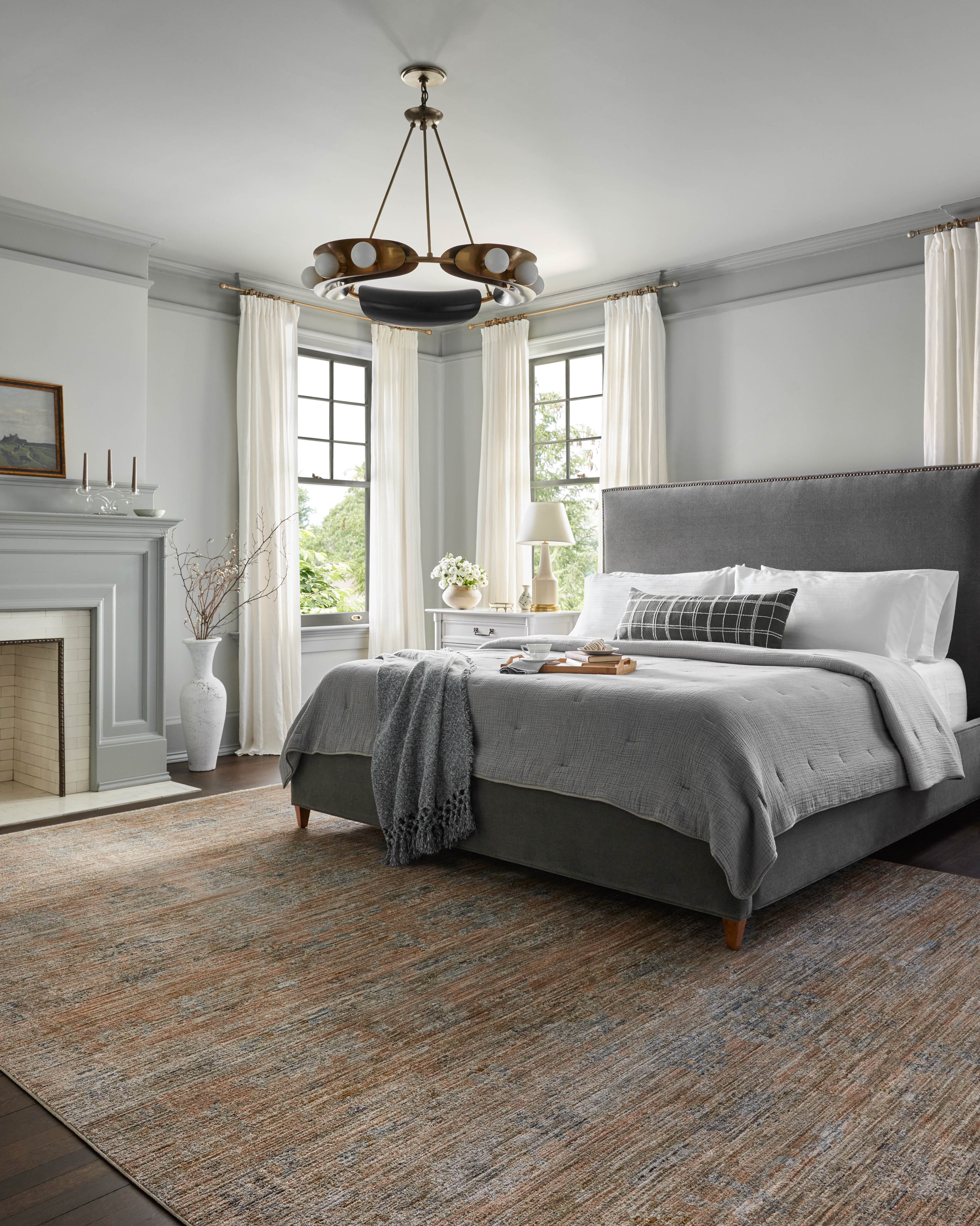 Jean Stoffer x Loloi Katherine Copper / Steel Rug 0-patterned rugs Loloi