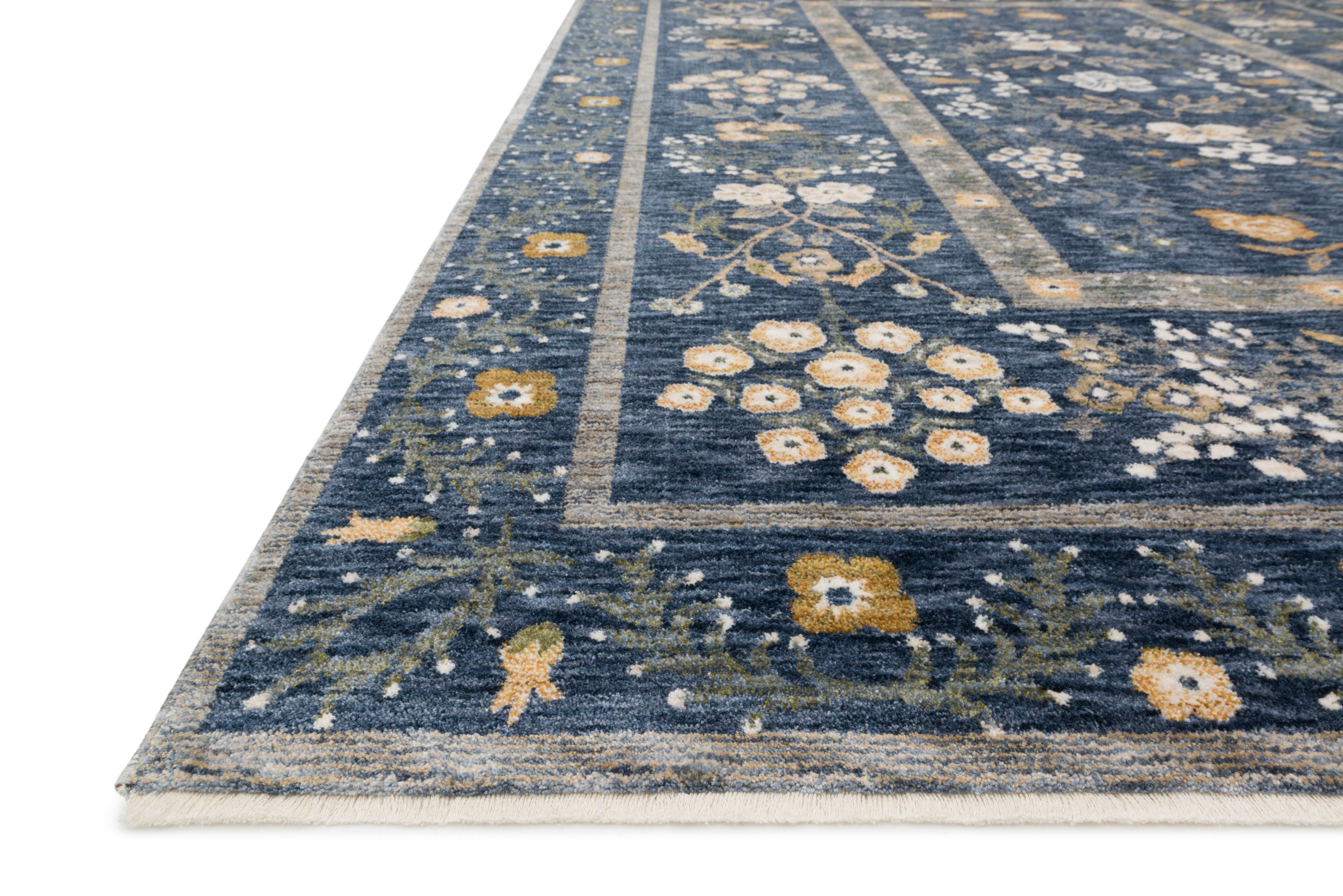 Rifle Paper Co. x Loloi Kismet Arabesque / Navy Rug 0-RUGS-patterned Loloi