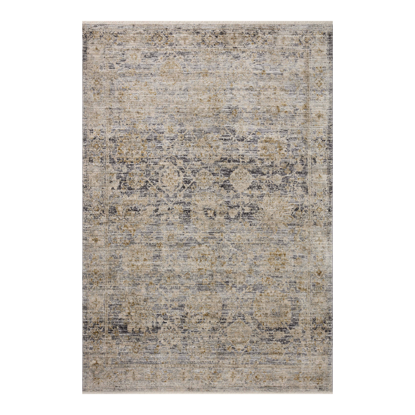 Jean Stoffer x Loloi Katherine Charcoal / Gold Rug 0-patterned rugs Loloi