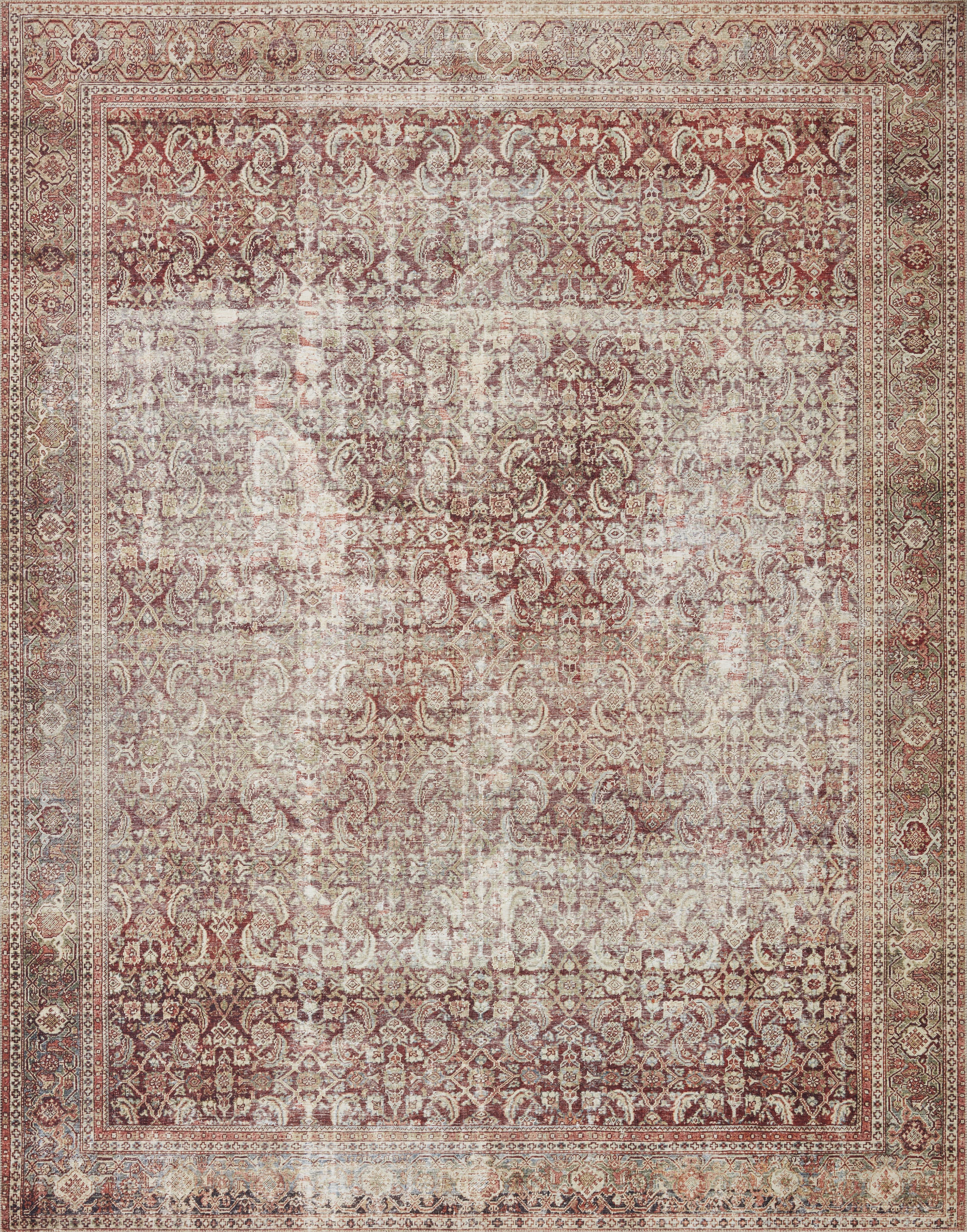 Loloi Layla Cinnamon / Sage Rug 1-RUGS-patterned Loloi