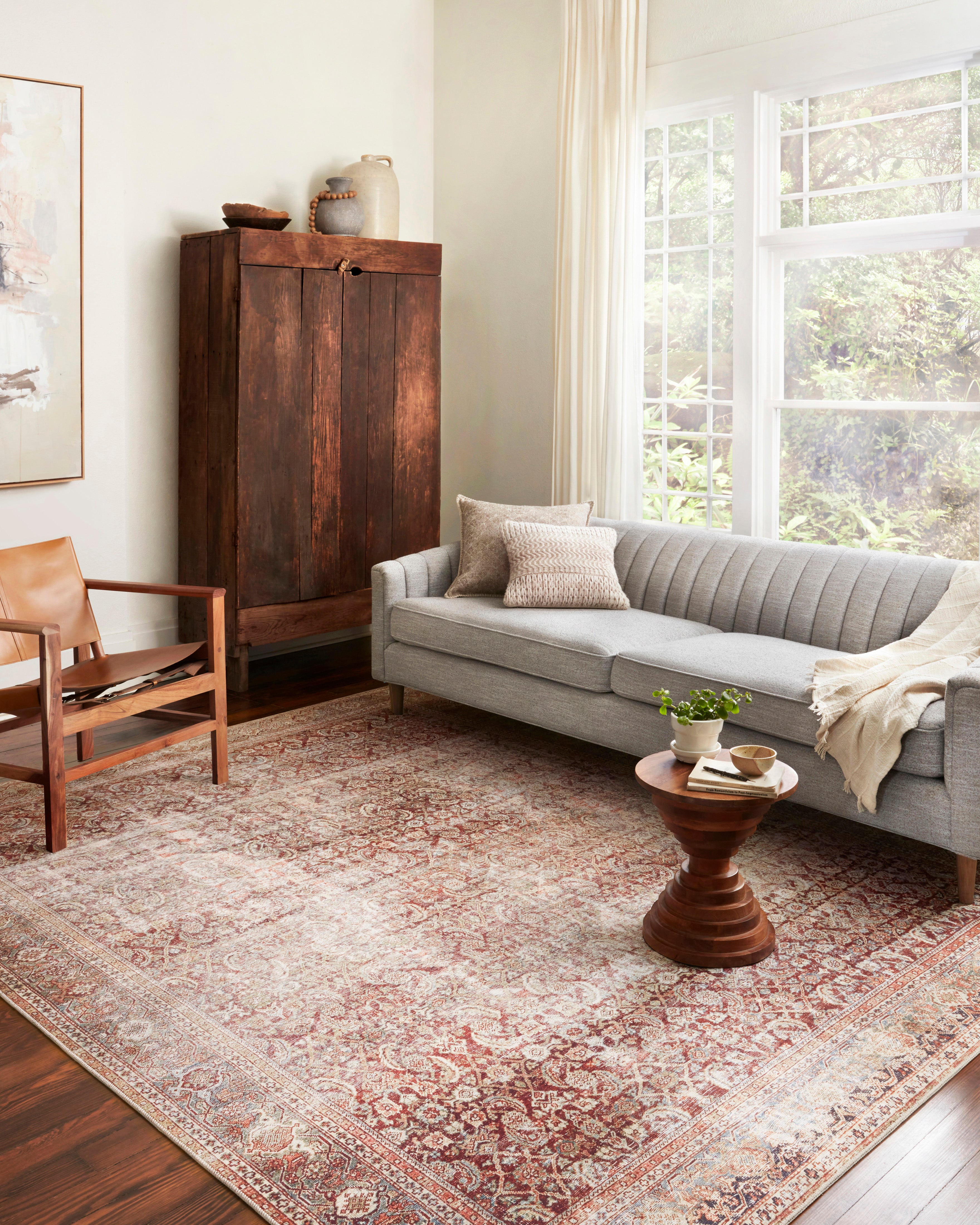 Loloi Layla Cinnamon / Sage Rug 1-RUGS-patterned Loloi