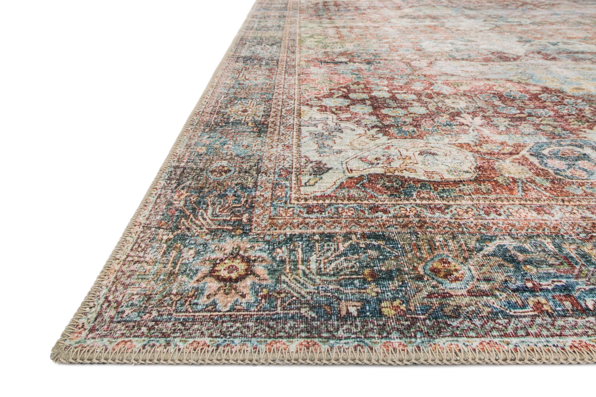 Loloi Loren Brick / Multi Rug 2-patterned rugs Loloi