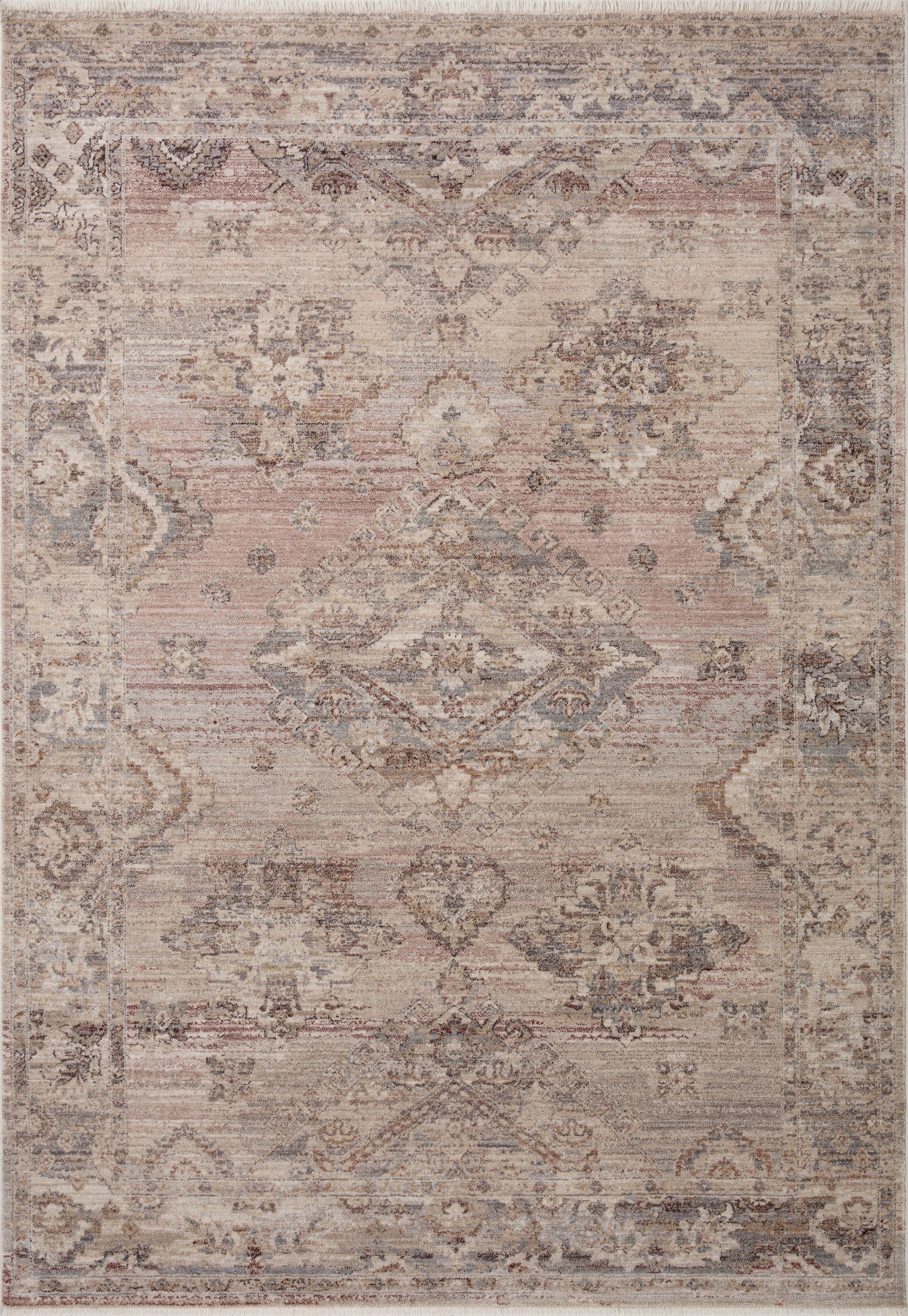Loloi Lyra Blush / Dove Rug 0-RUGS-patterned Loloi