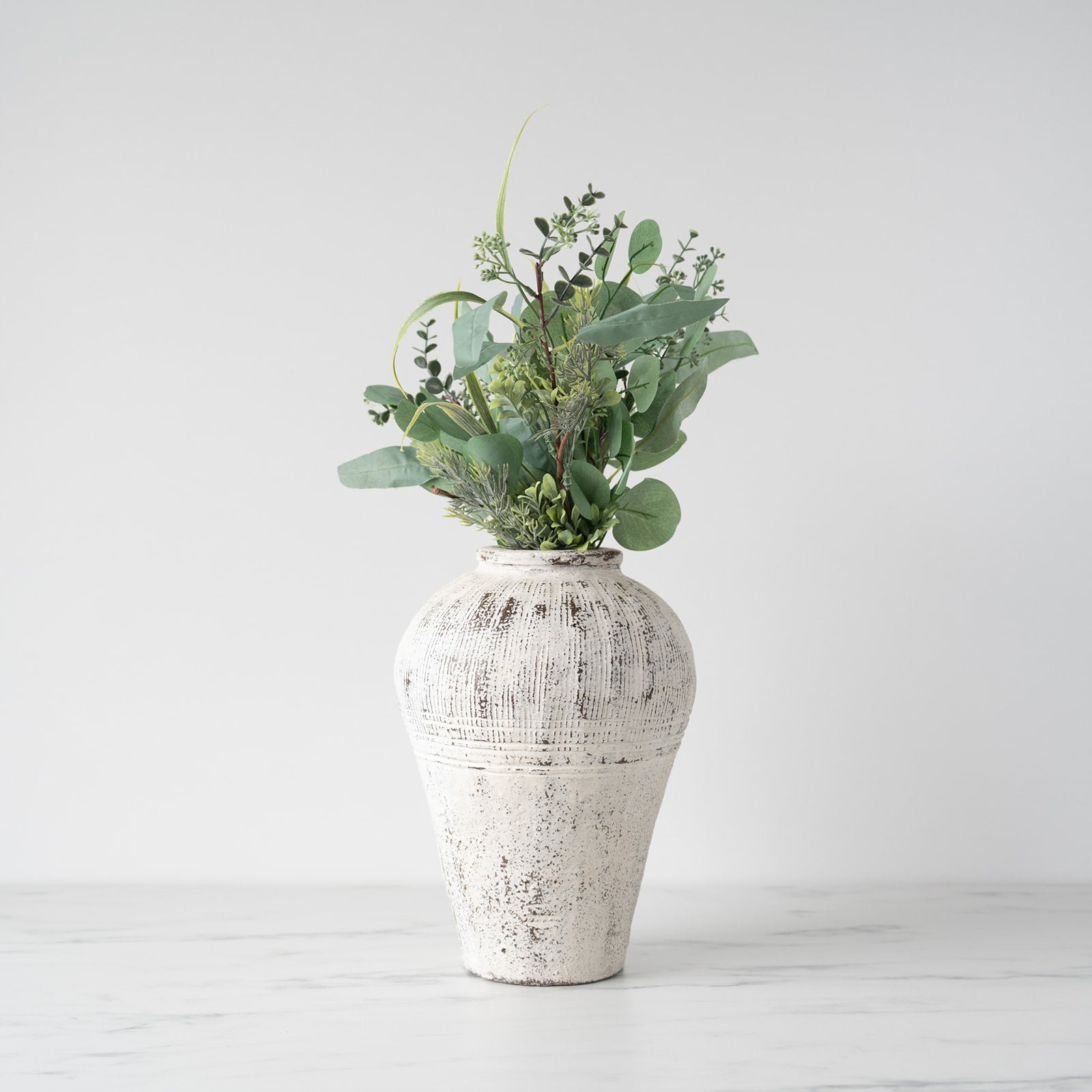 Lily Vintage White Pot - Small 1-VINTAGE-pot Hauer Market