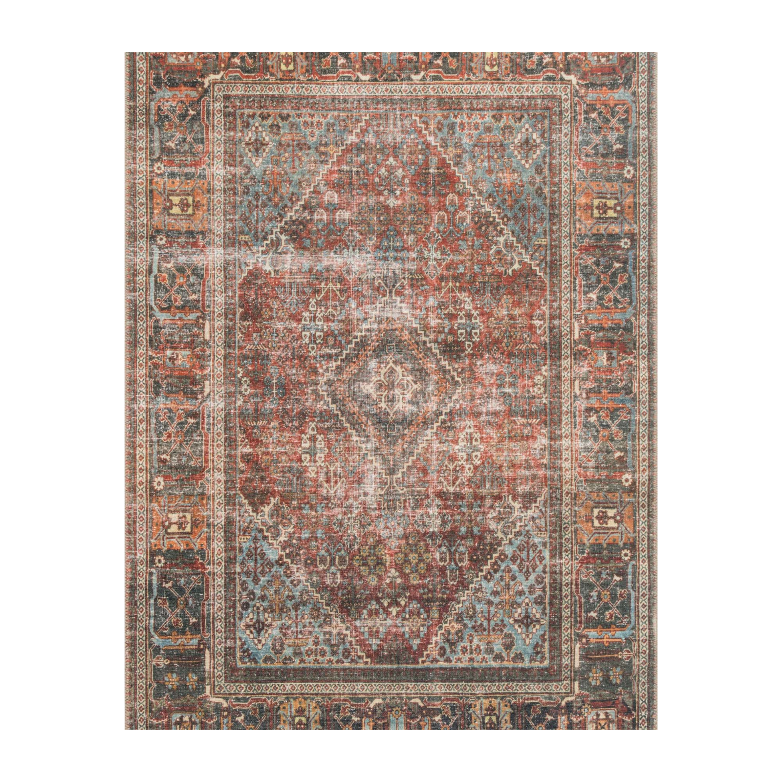 Loloi Loren Brick / Midnight Rug 2-RUGS-patterned Loloi