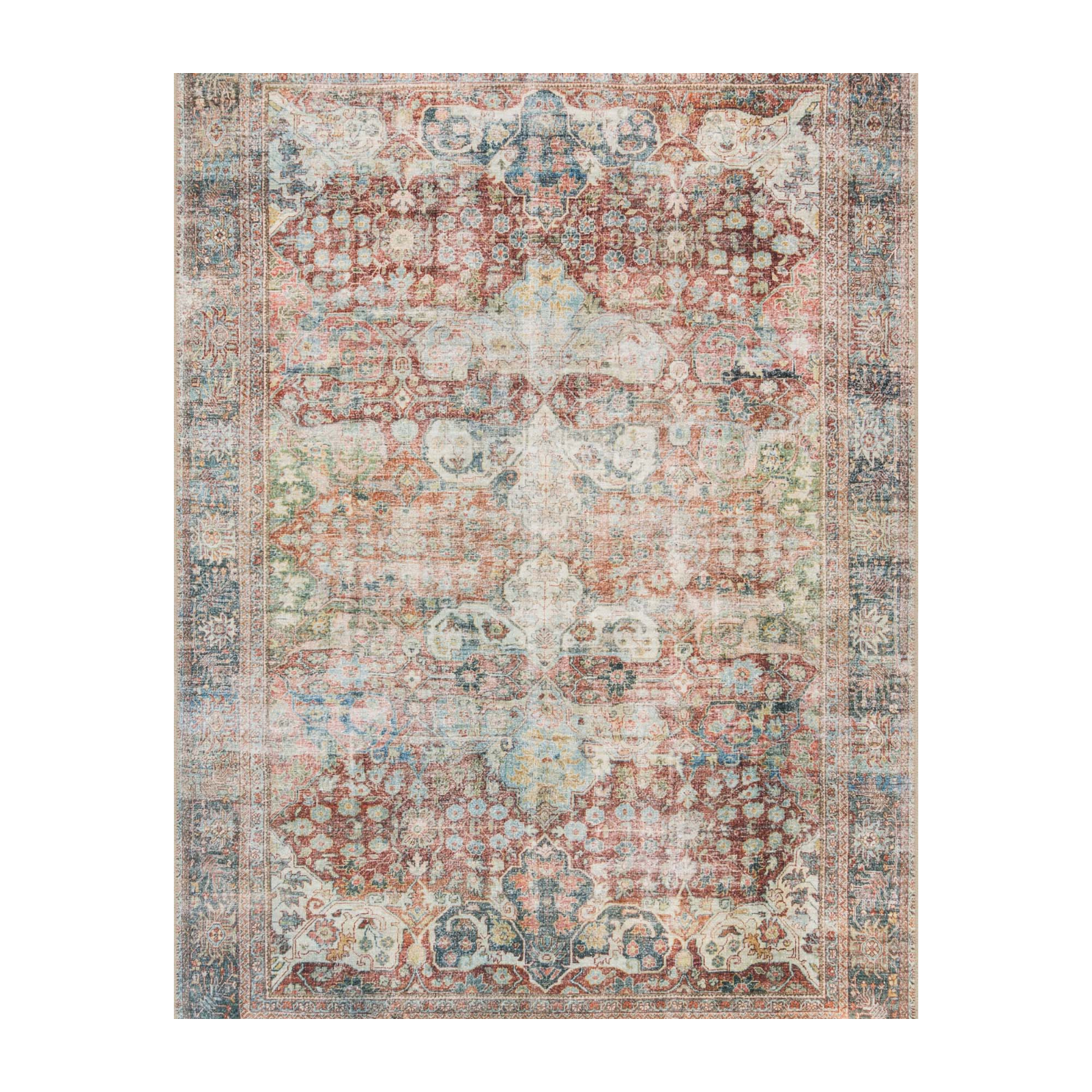 Loloi Loren Brick / Multi Rug 2-patterned rugs Loloi